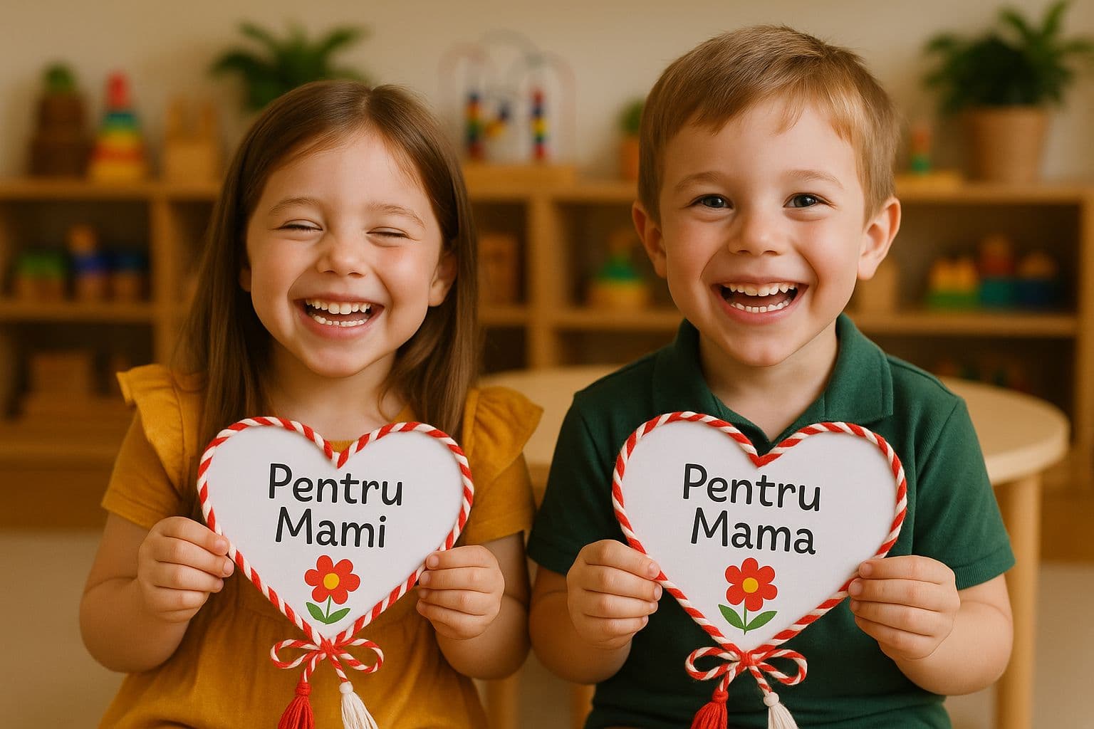 Mamă zâmbind alături de copil